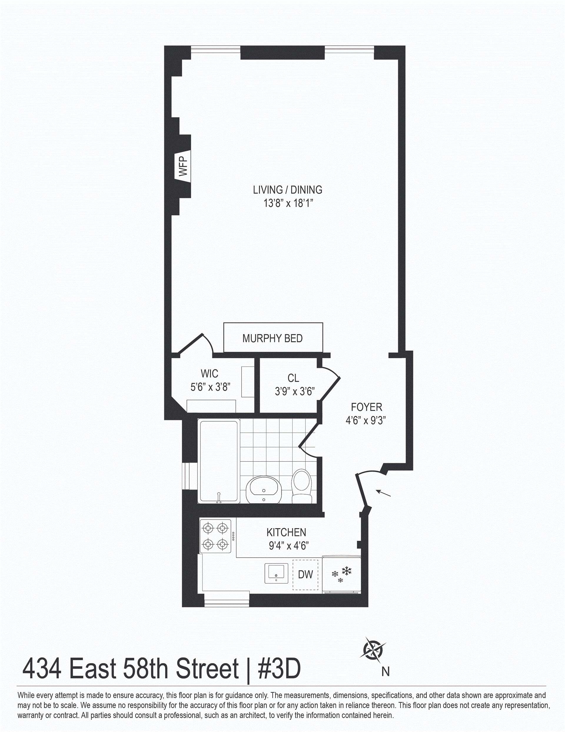 Floorplan for 434 East 58th Street, 3D