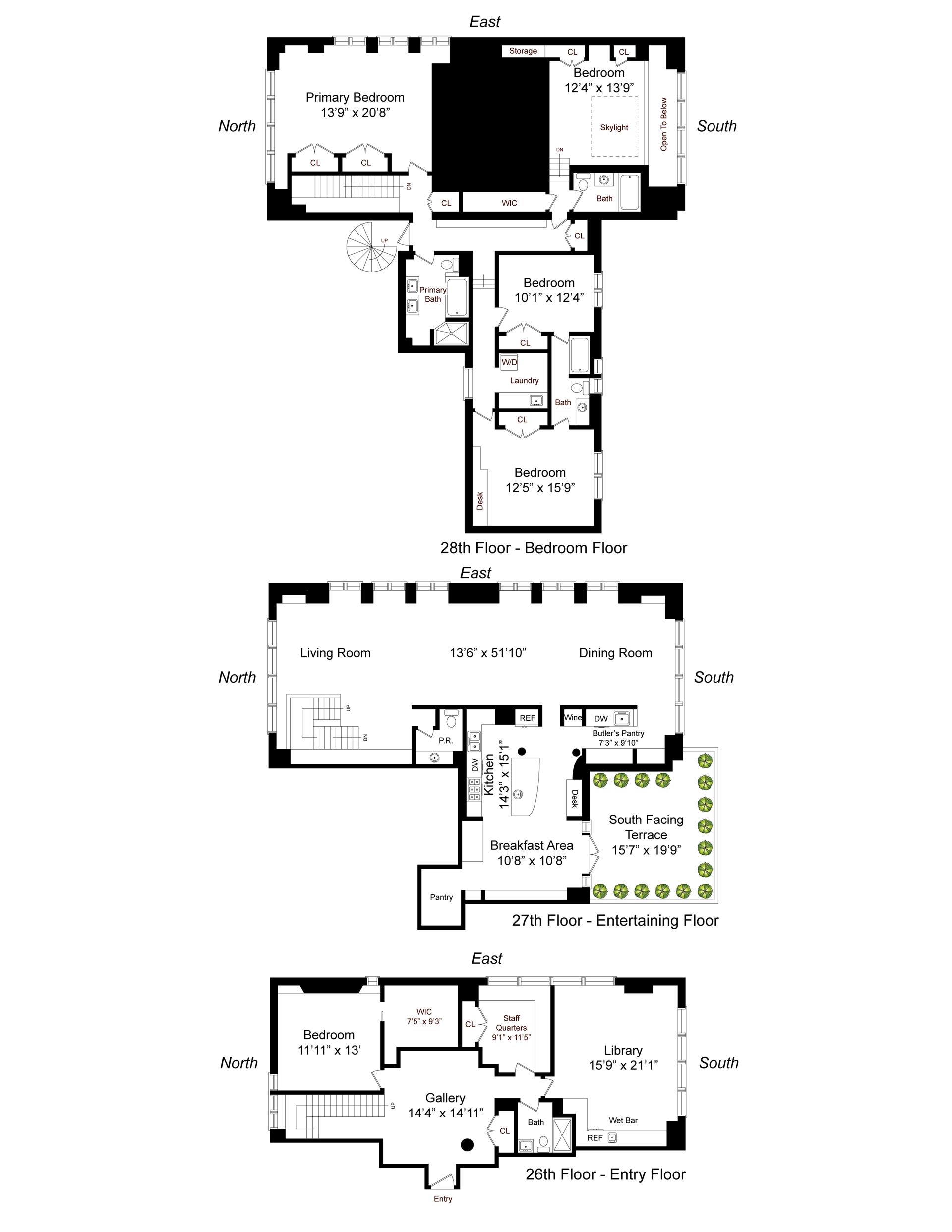 Floorplan for 310 East 46th Street, PHH