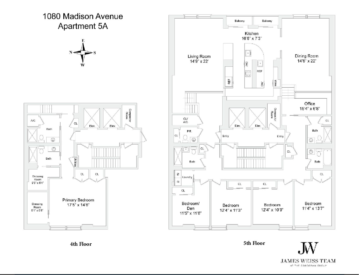 Floorplan for 1080 Madison Avenue, 5A