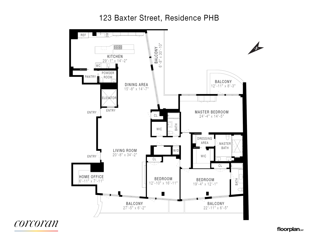 Floorplan for 123 Baxter Street, PHB