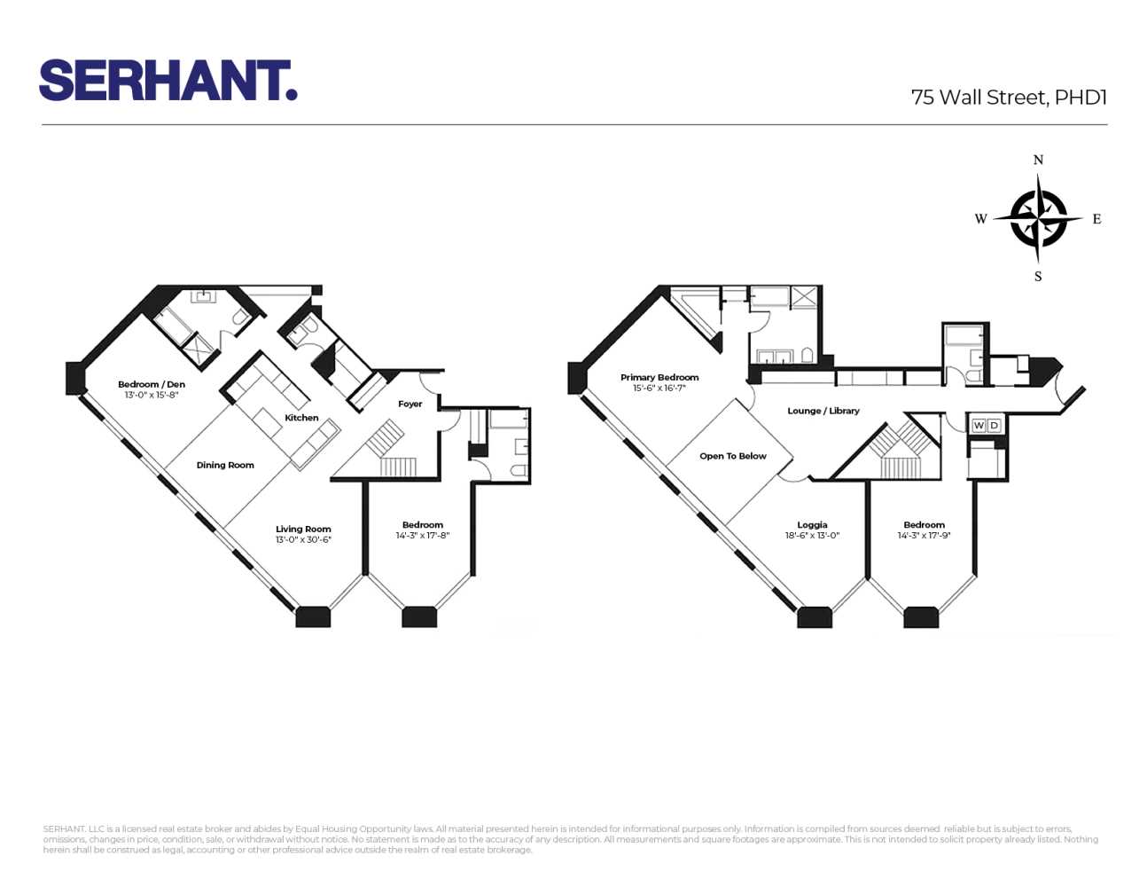 Floorplan for 75 Wall Street, PHD1