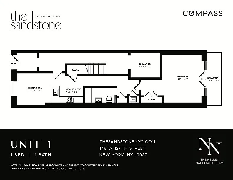 Floorplan for 145 West, 129th Street, 1