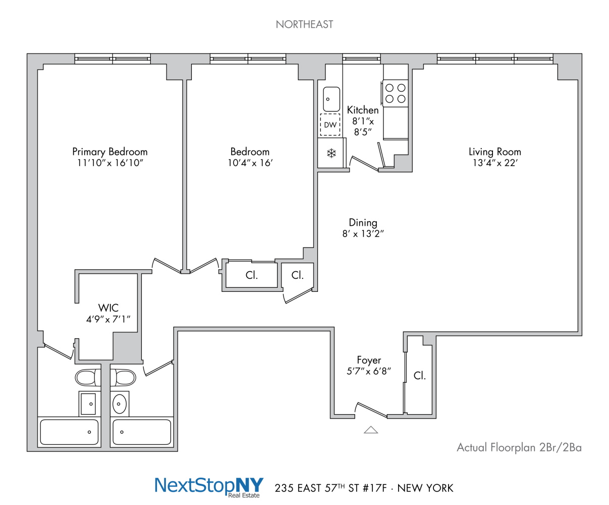 Floorplan for 235 East 57th Street, 17F