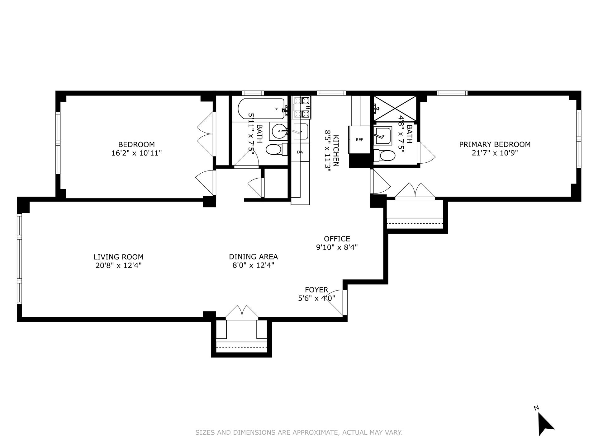 Floorplan for 135 Willow Street, 209