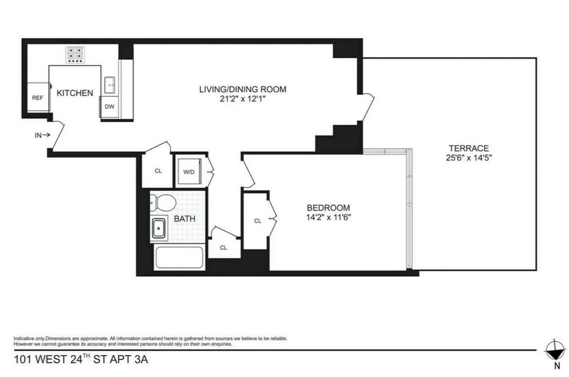 Floorplan for 101 West 24th Street, 3