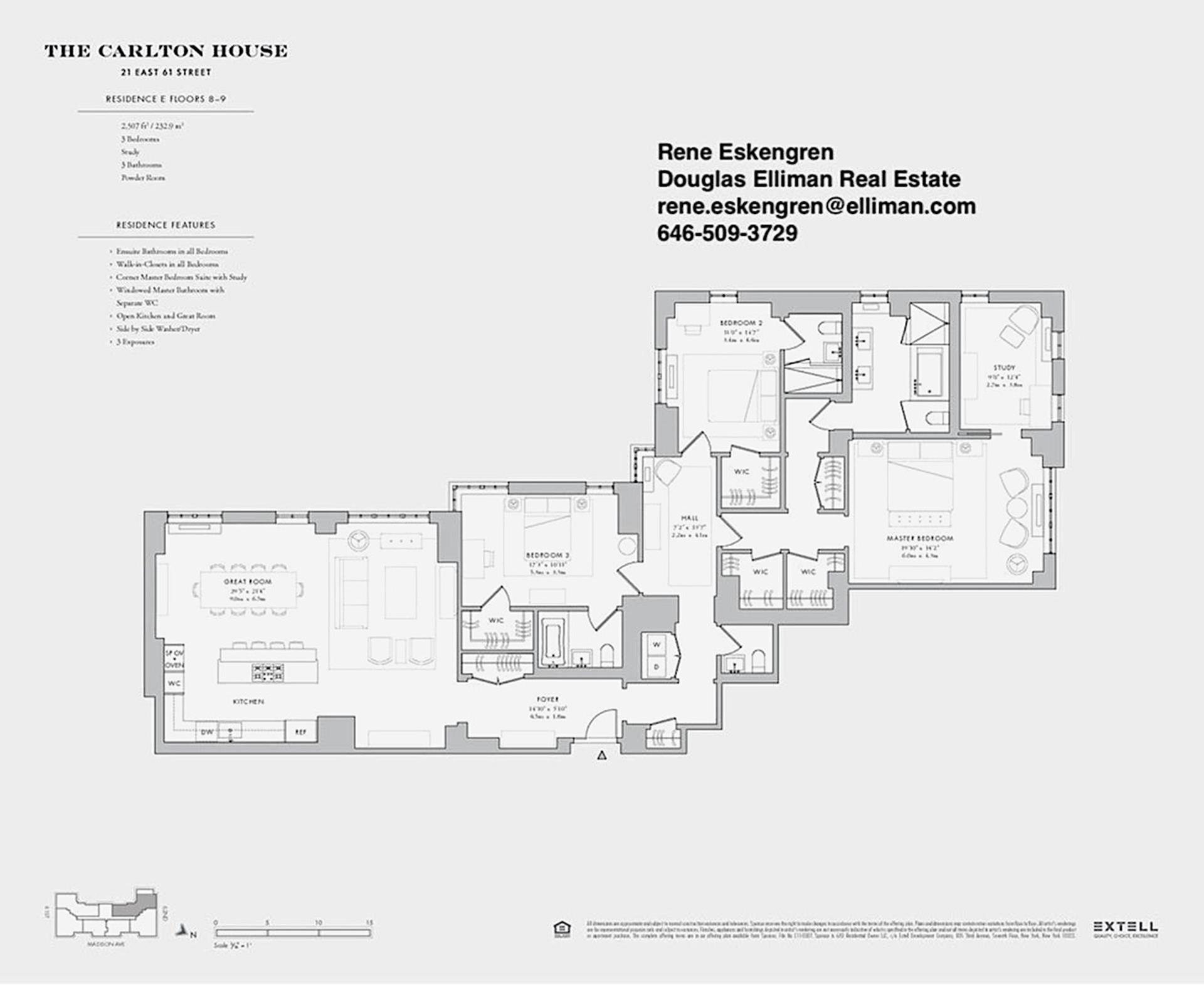 Floorplan for 21 East 61st Street, 8E