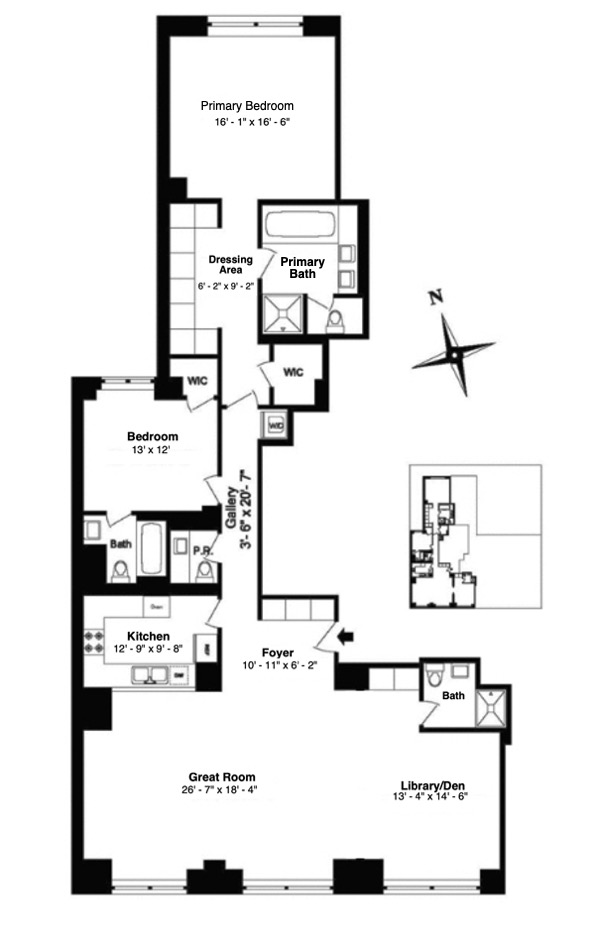 Floorplan for 50 Gramercy Park, 5A