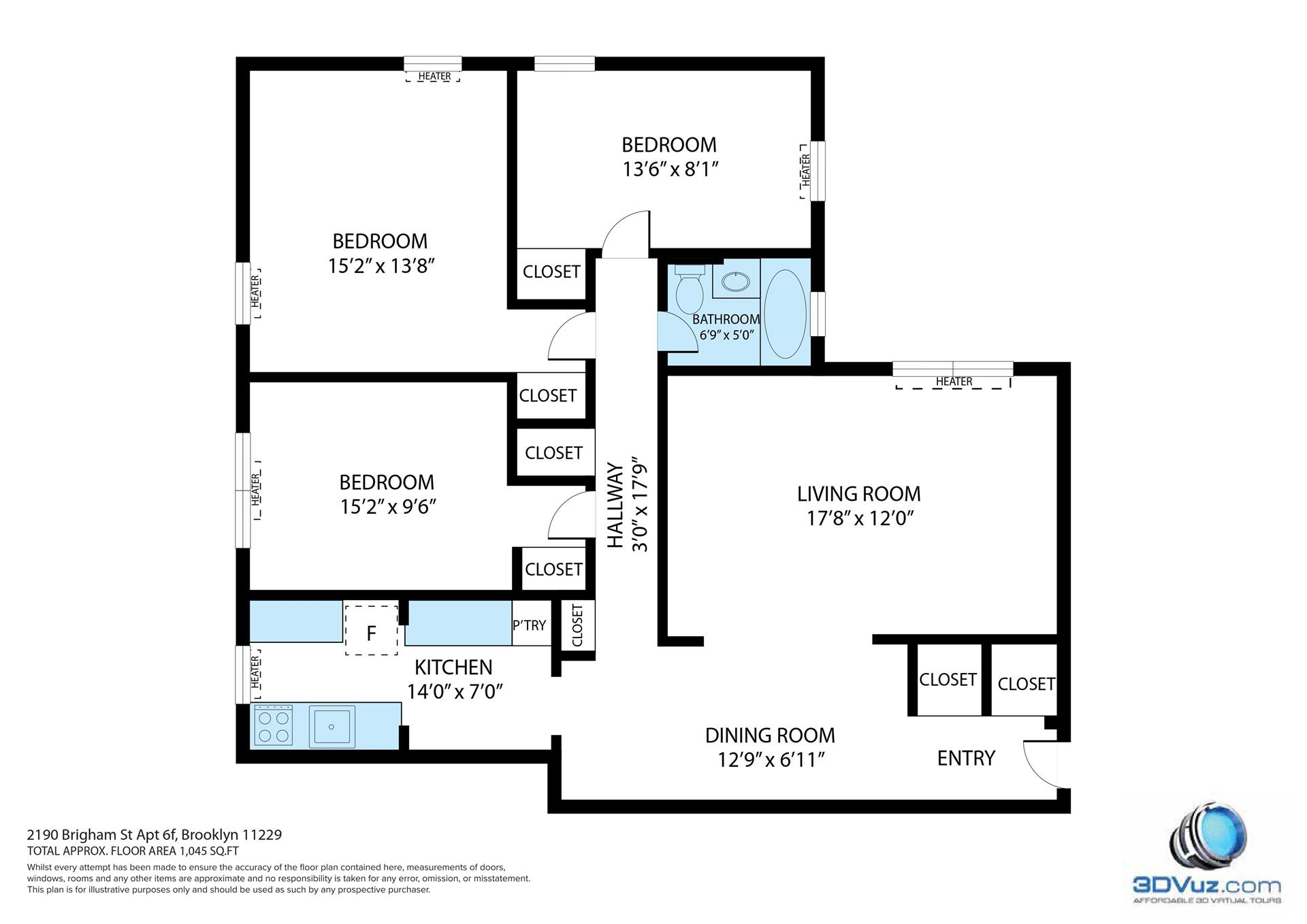 Floorplan for 2190 Brigham Street, 6F