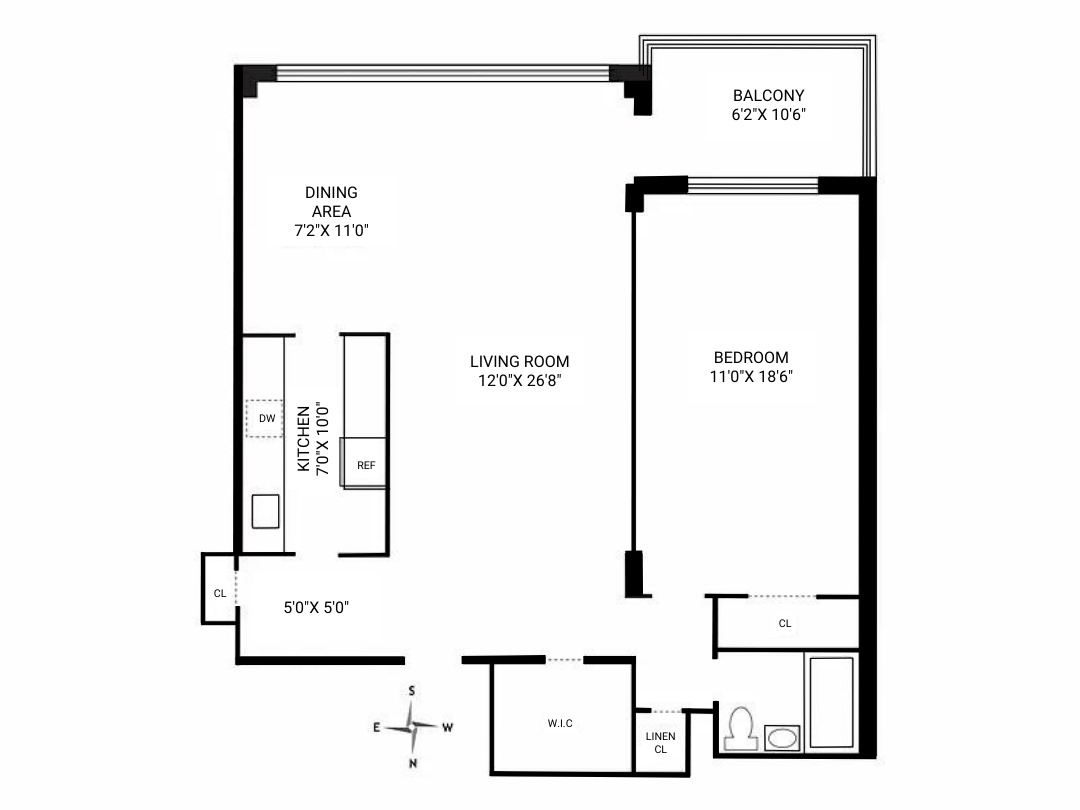 Floorplan for 222 East 80th Street, 4B