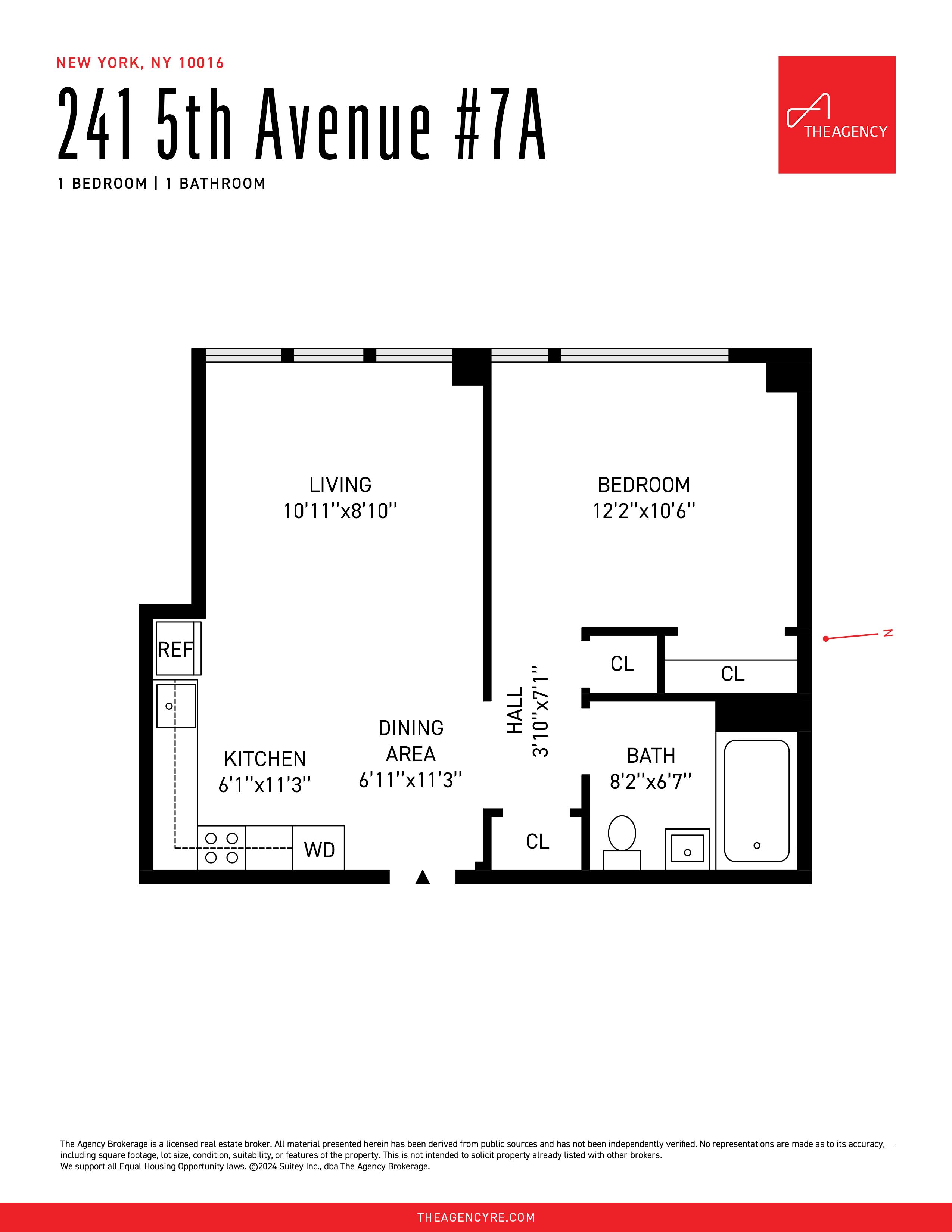 Floorplan for 241 5th Avenue, 7-A