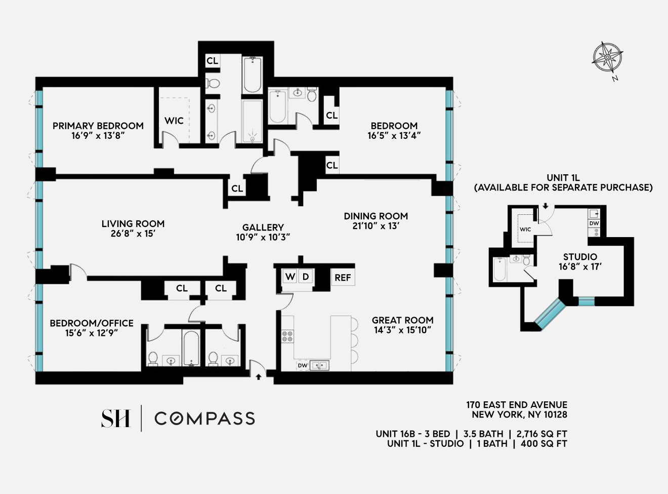 Floorplan for 170 East End Avenue, 16B