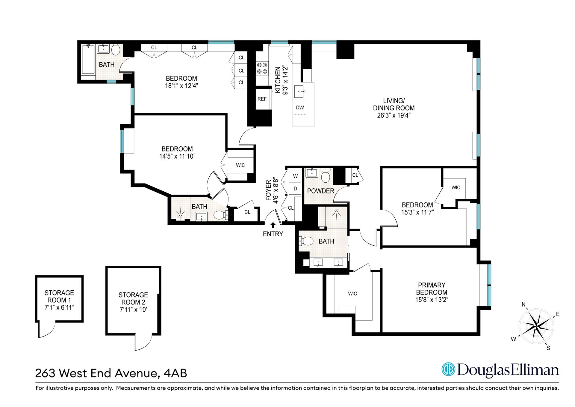 Floorplan for 263 West End Avenue, 4AB