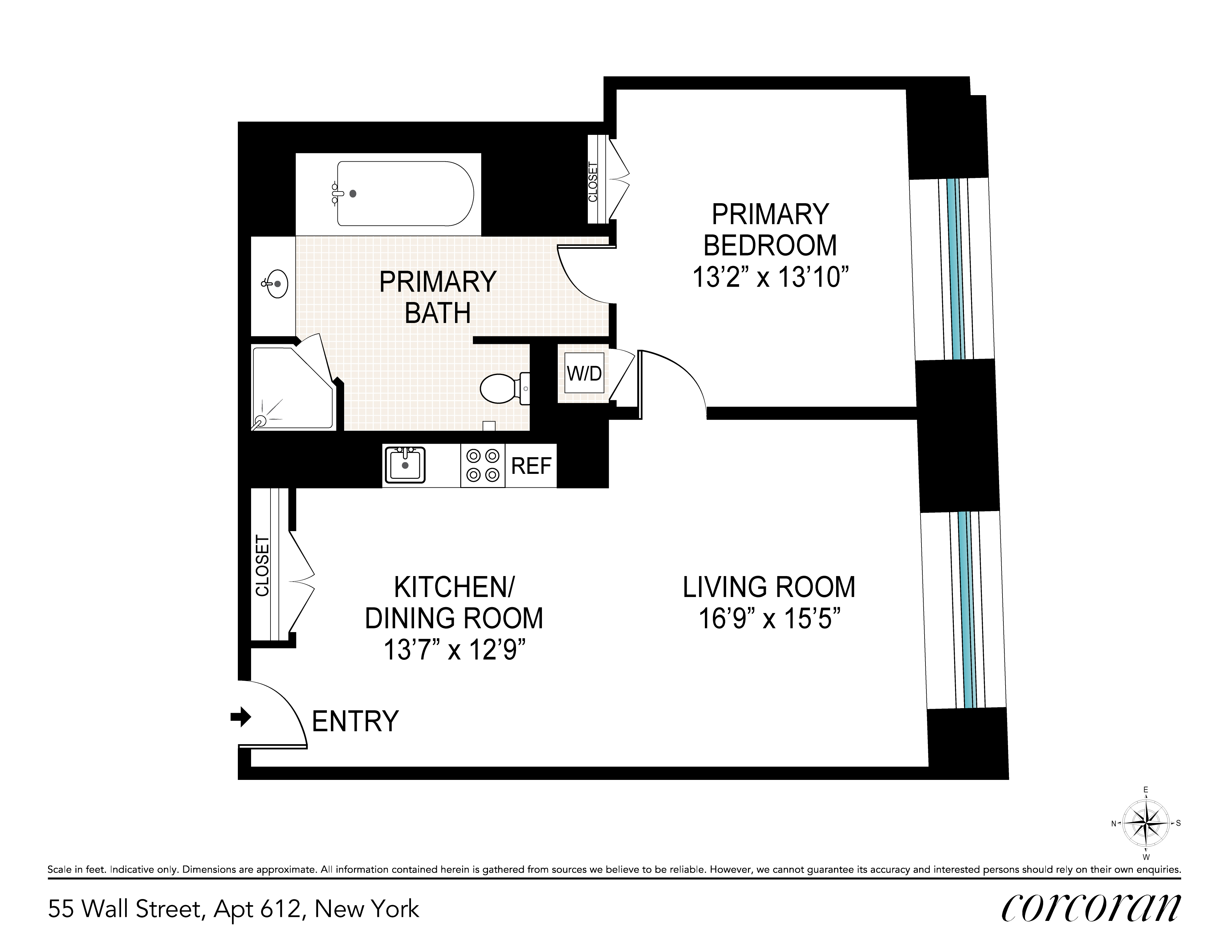 Floorplan for 55 Wall Street, 612