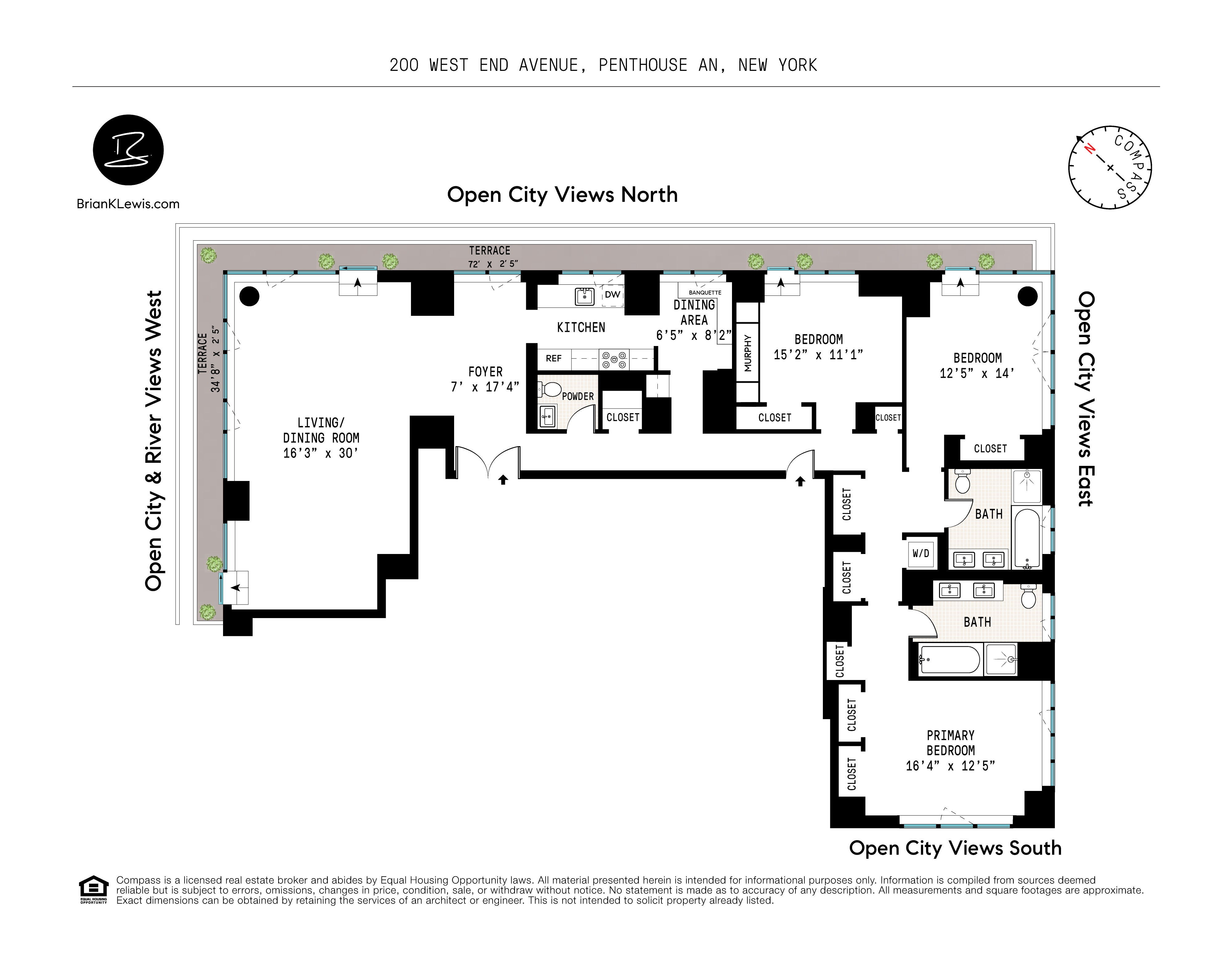 Floorplan for 200 West End Avenue, PHA