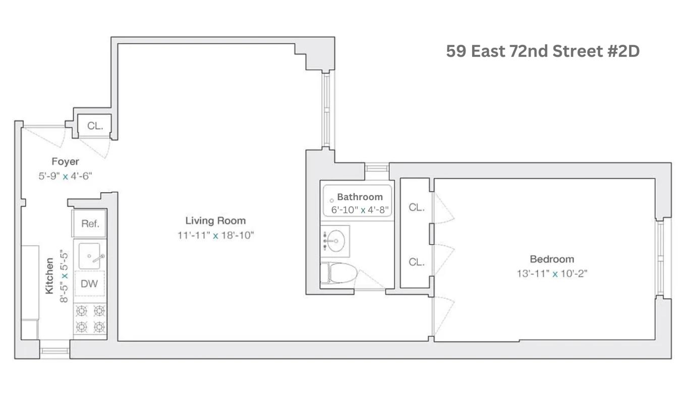 Floorplan for 59 East 72nd Street, 2D