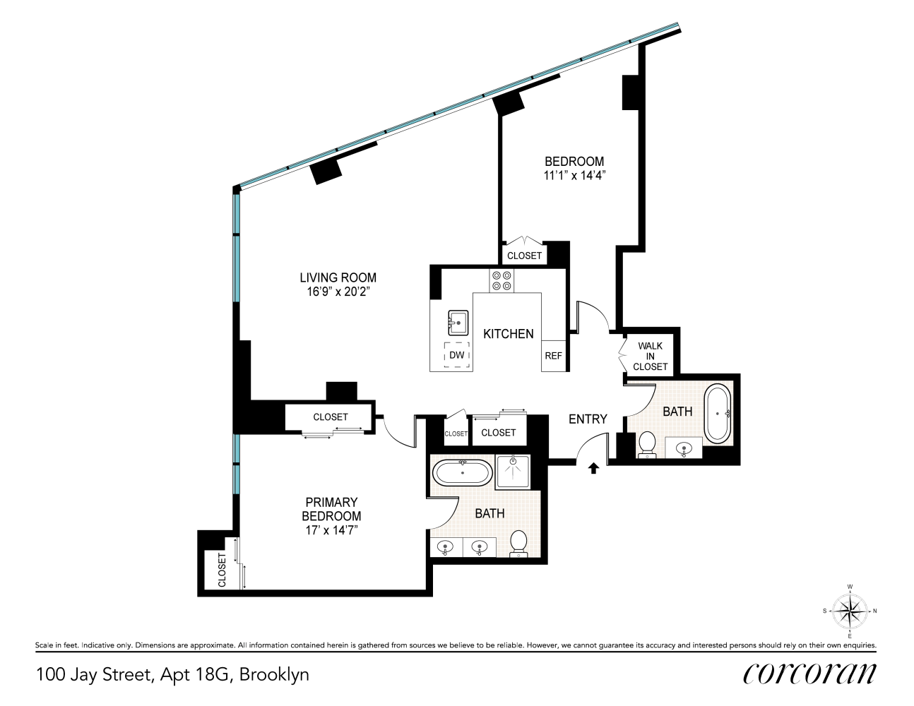 Floorplan for 100 Jay Street, 18G