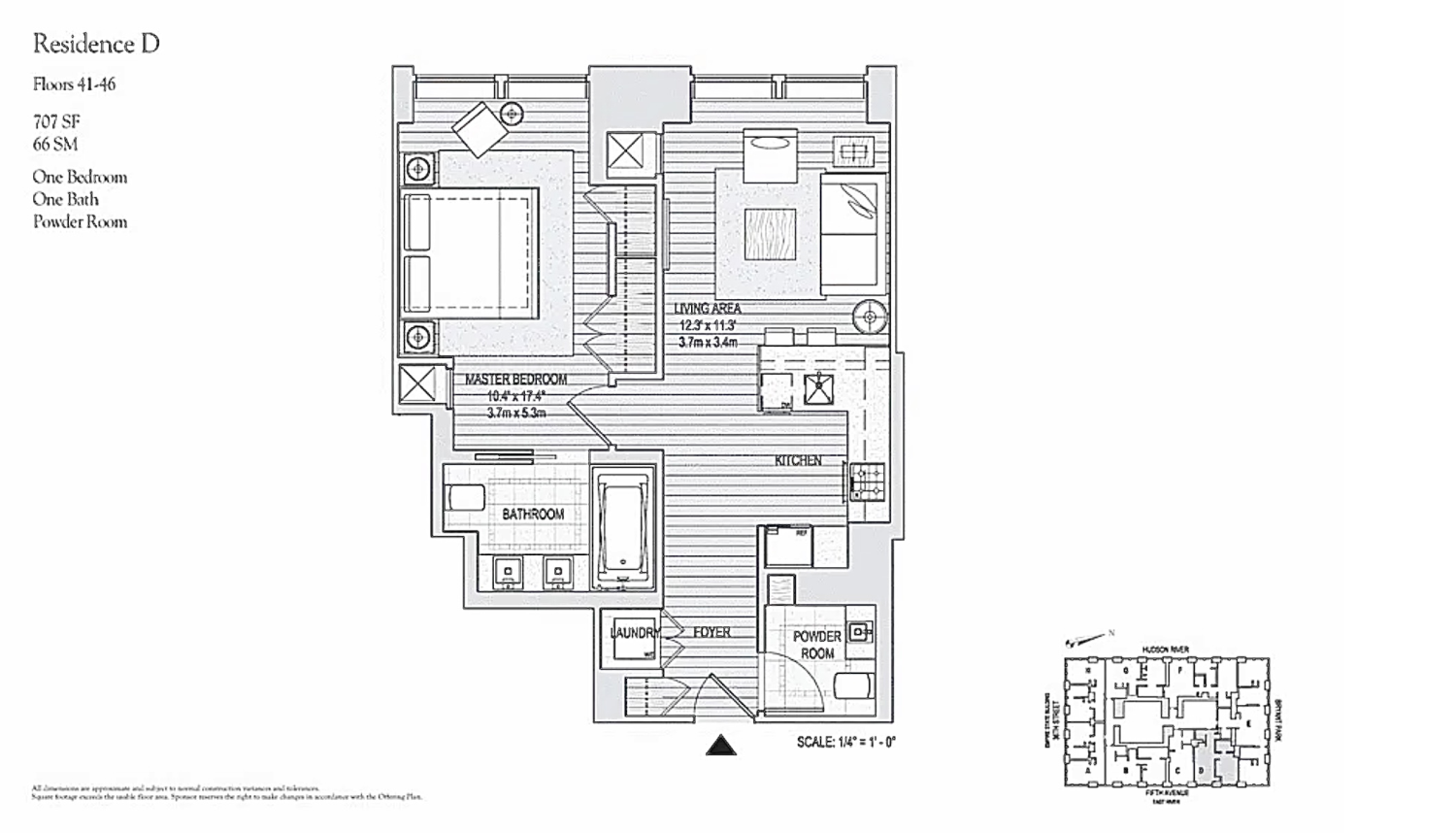 Floorplan for 400 5th Avenue, 41D