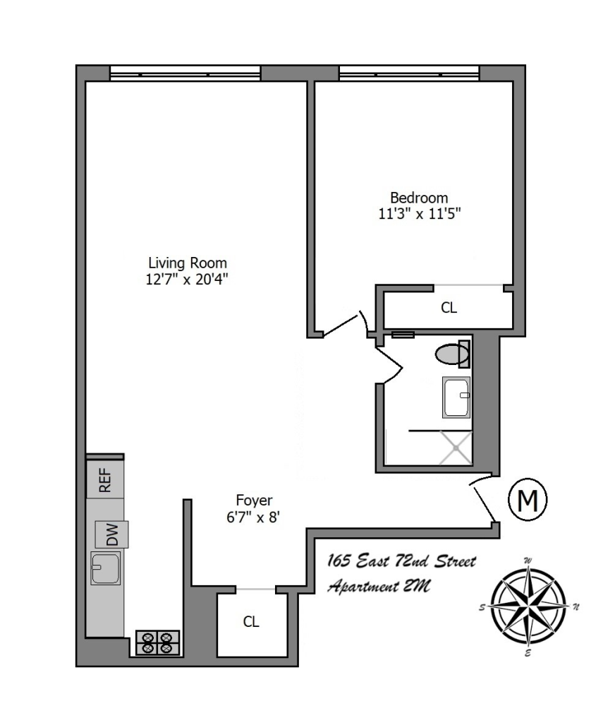 Floorplan for 165 East 72nd Street, 2M