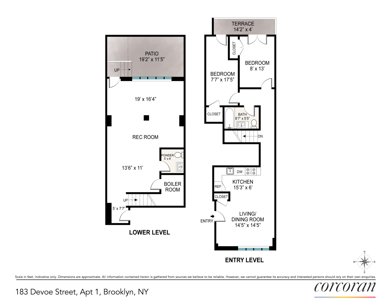 Floorplan for 183 Devoe Street, 1