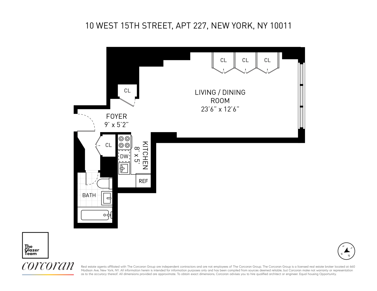 Floorplan for 10 West 15th Street, 227