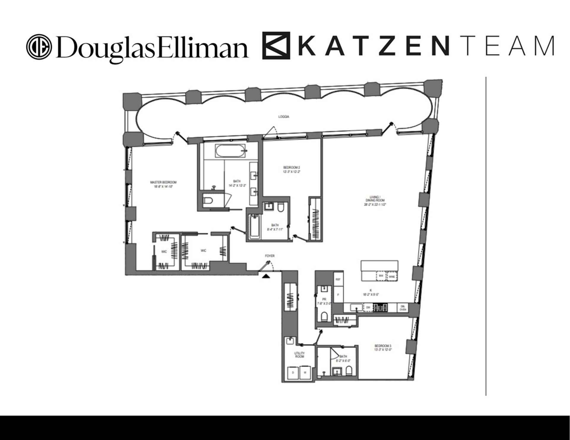 Floorplan for 130 William Street, PH63