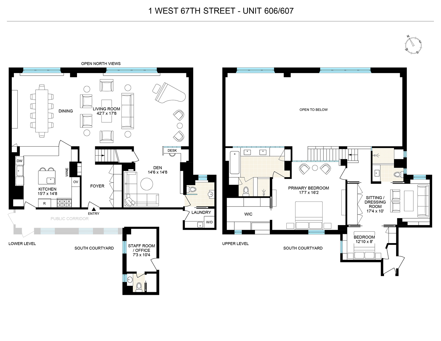 Floorplan for 1 West 67th Street, 606607