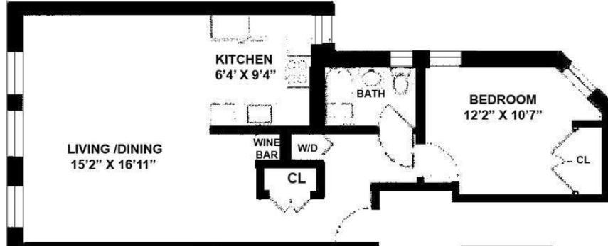 Floorplan for 227 West 116th Street, 5C