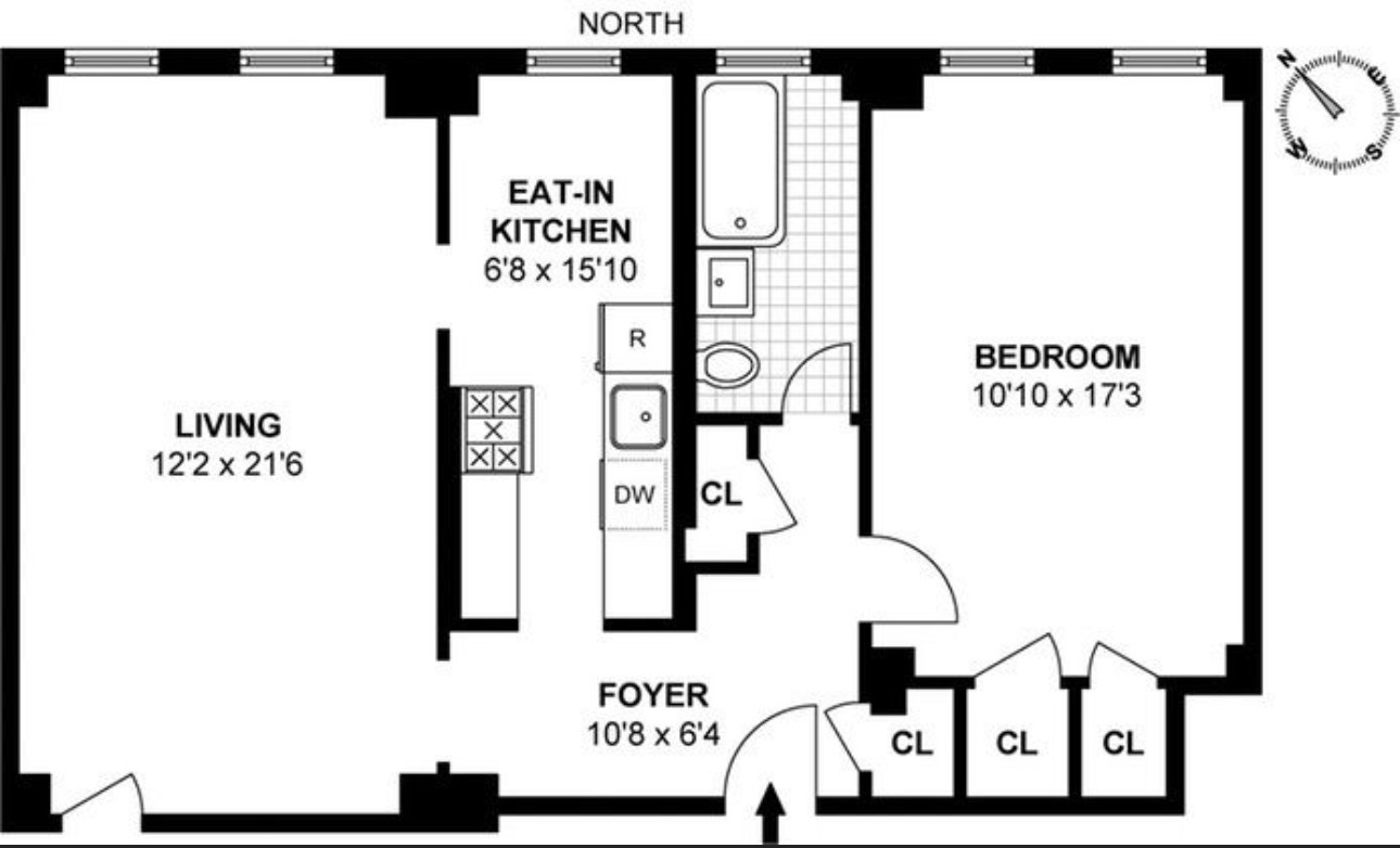 Floorplan for 467 Central Park, 12C