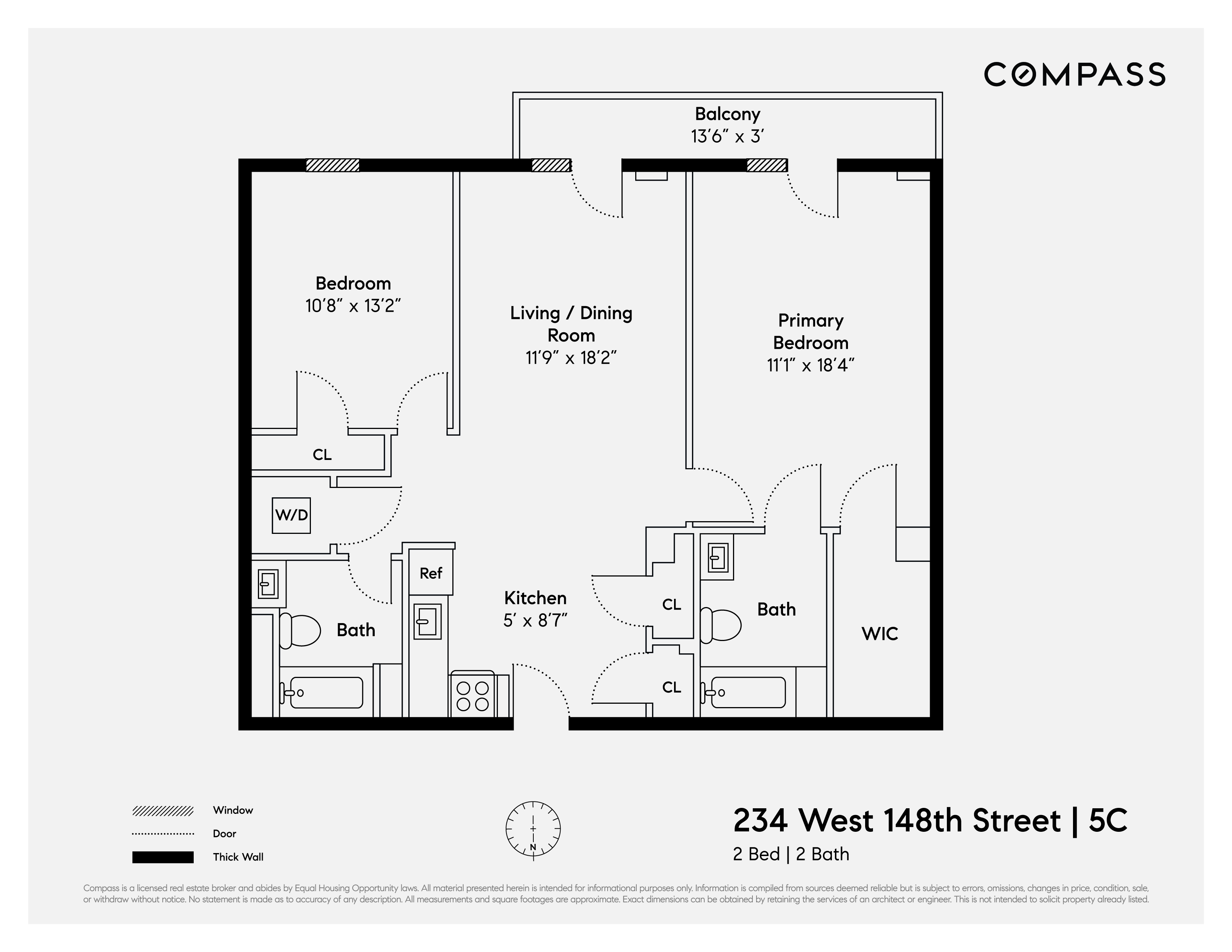 Floorplan for 234 West 148th Street, 5C