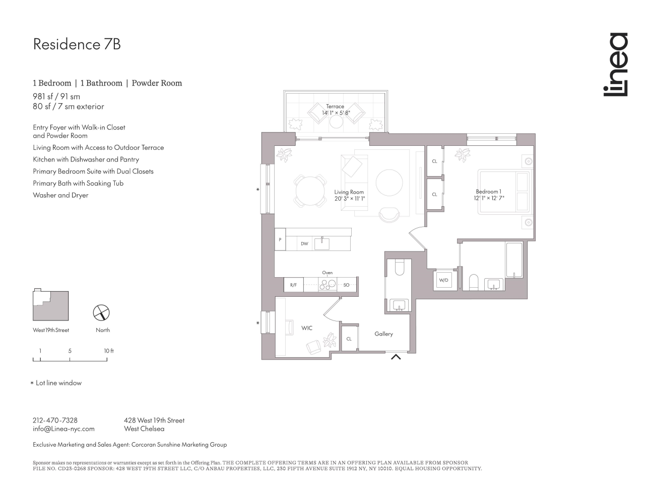 Floorplan for 428 West 19th Street, 7B