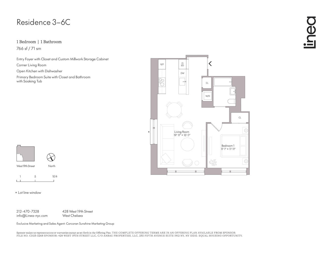 Floorplan for 428 West 19th Street, 3C