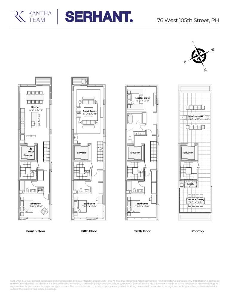 Floorplan for 76 West 105th Street, PH