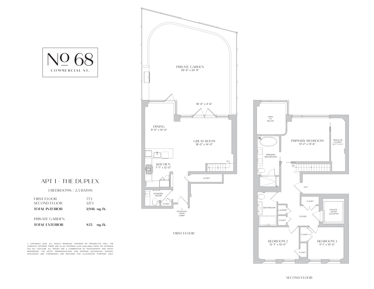 Floorplan for 68 Commercial Street, GARDEN