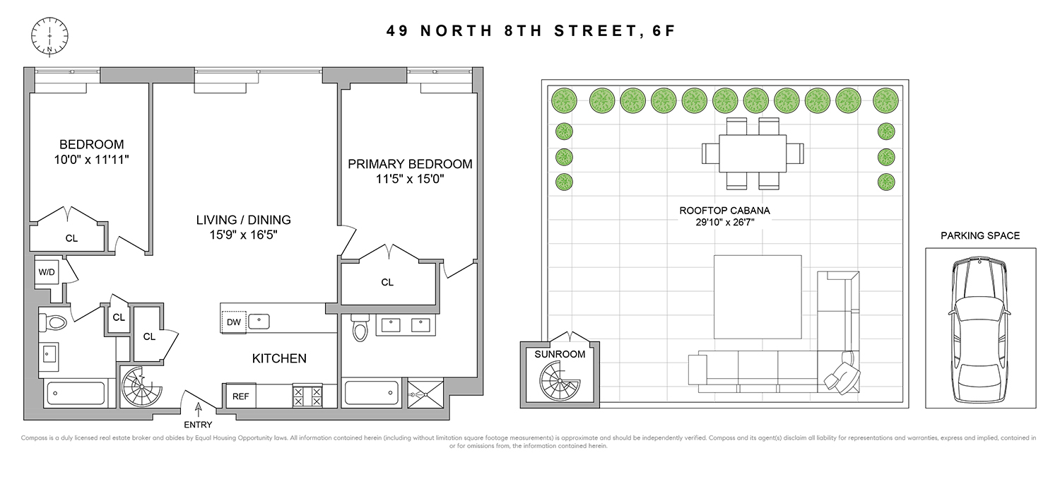 Floorplan for 49 North 8th Street, 6F