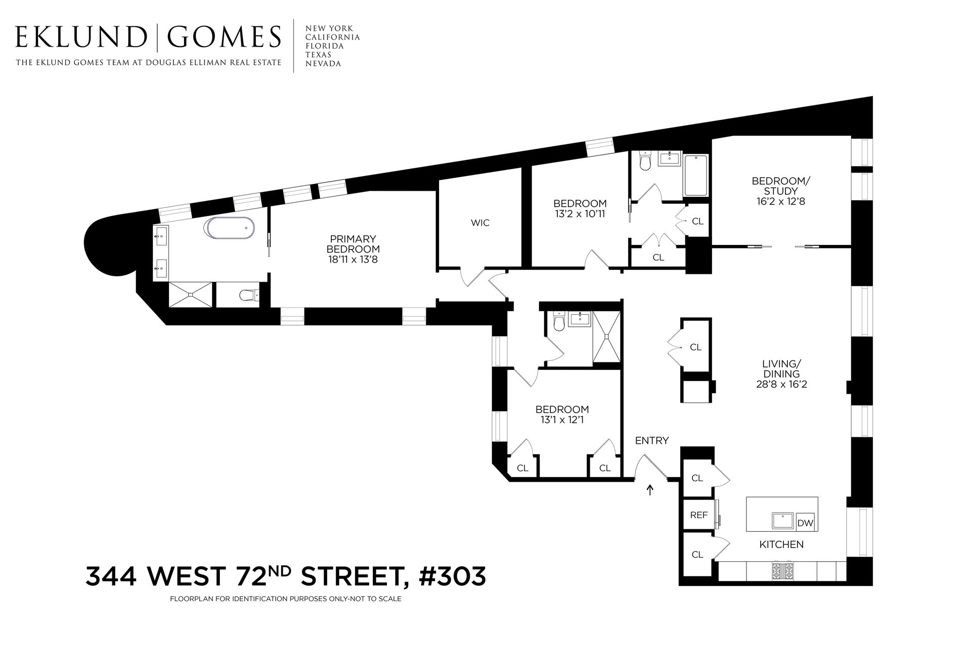 Floorplan for 344 West 72nd Street, 303