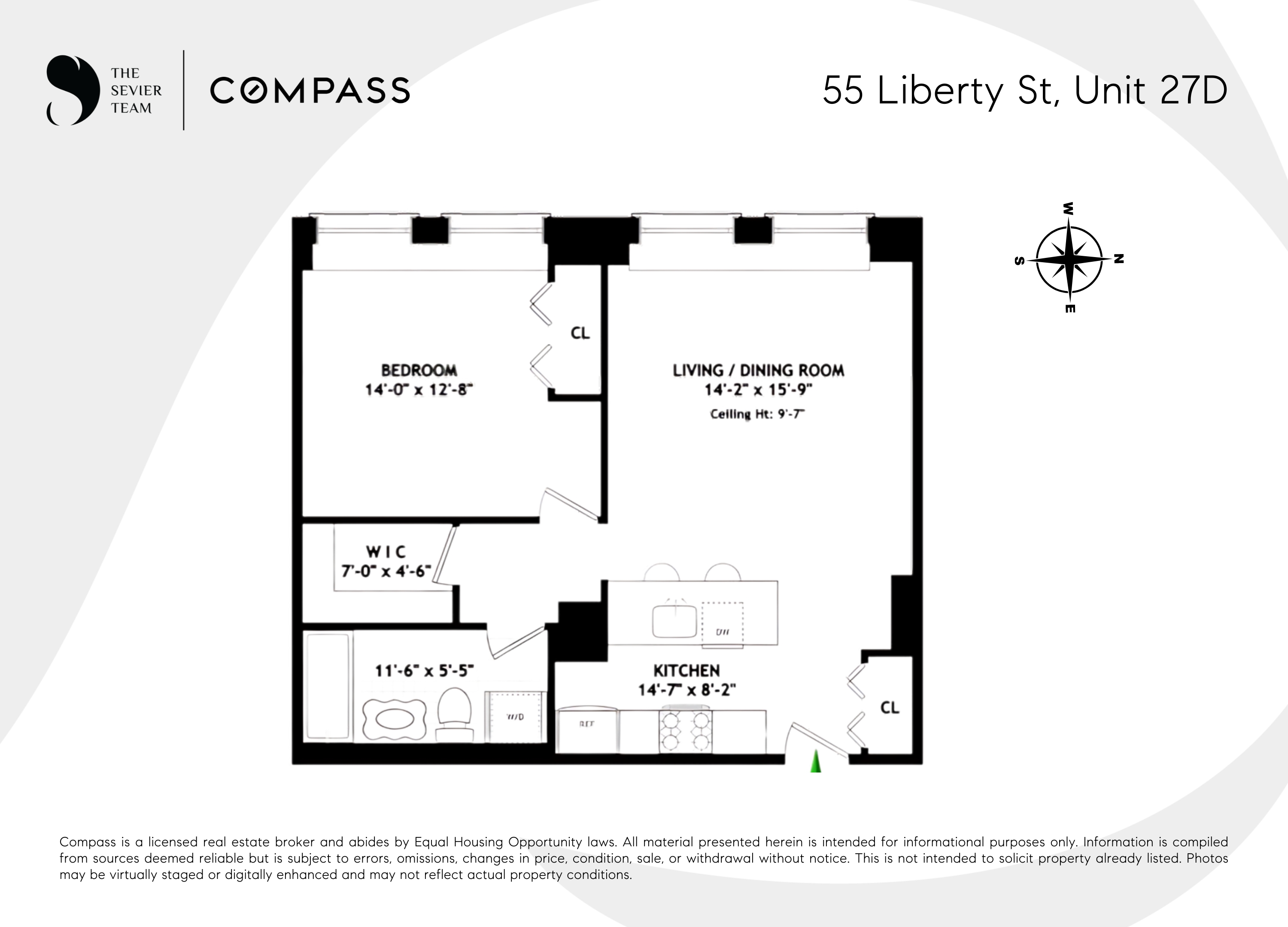 Floorplan for 55 Liberty Street, 27D