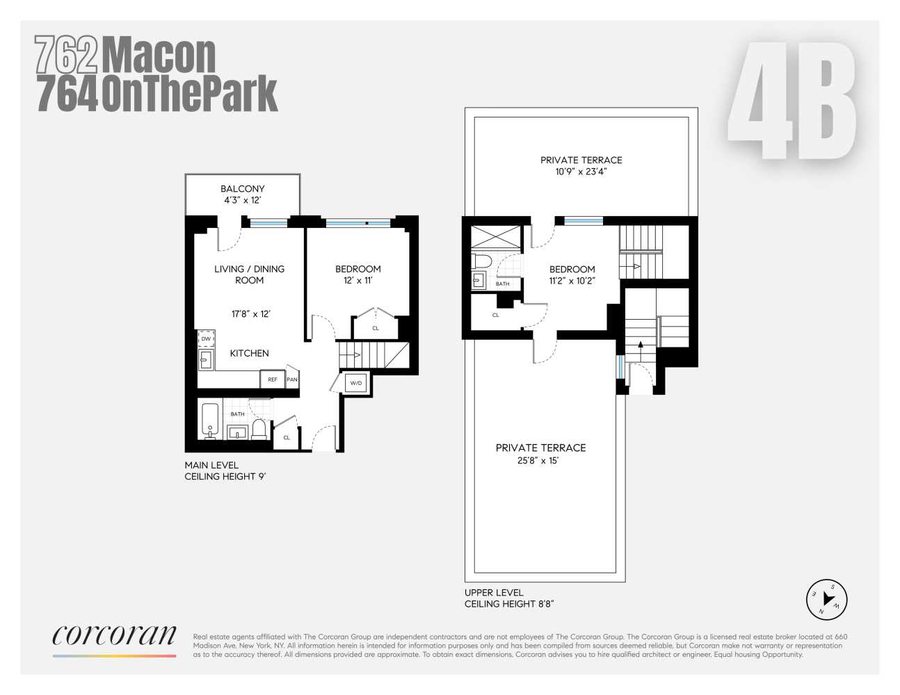 Floorplan for 764 Macon Street, 4B