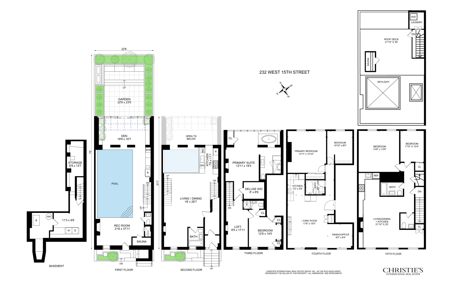 Floorplan for 232 West 15th Street