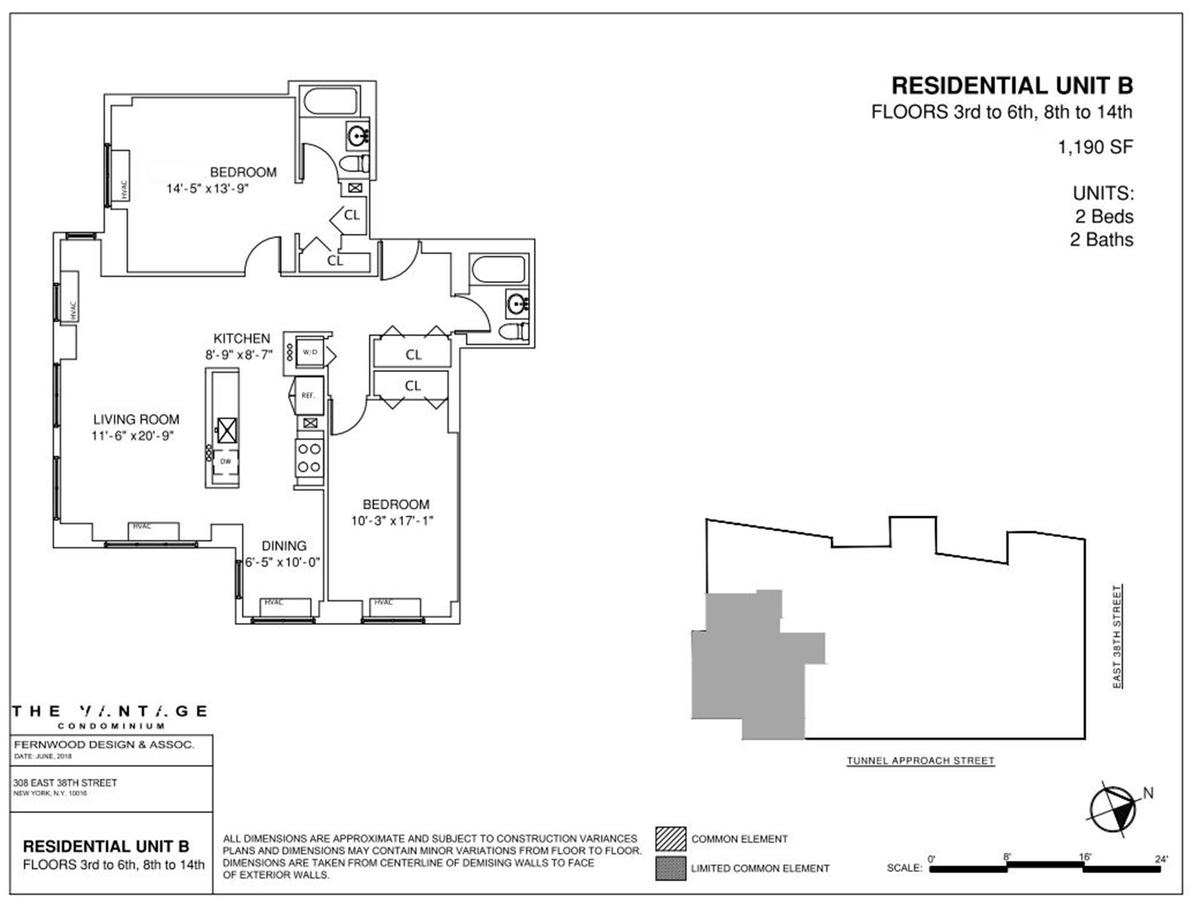 Floorplan for 308 East 38th Street, 3B