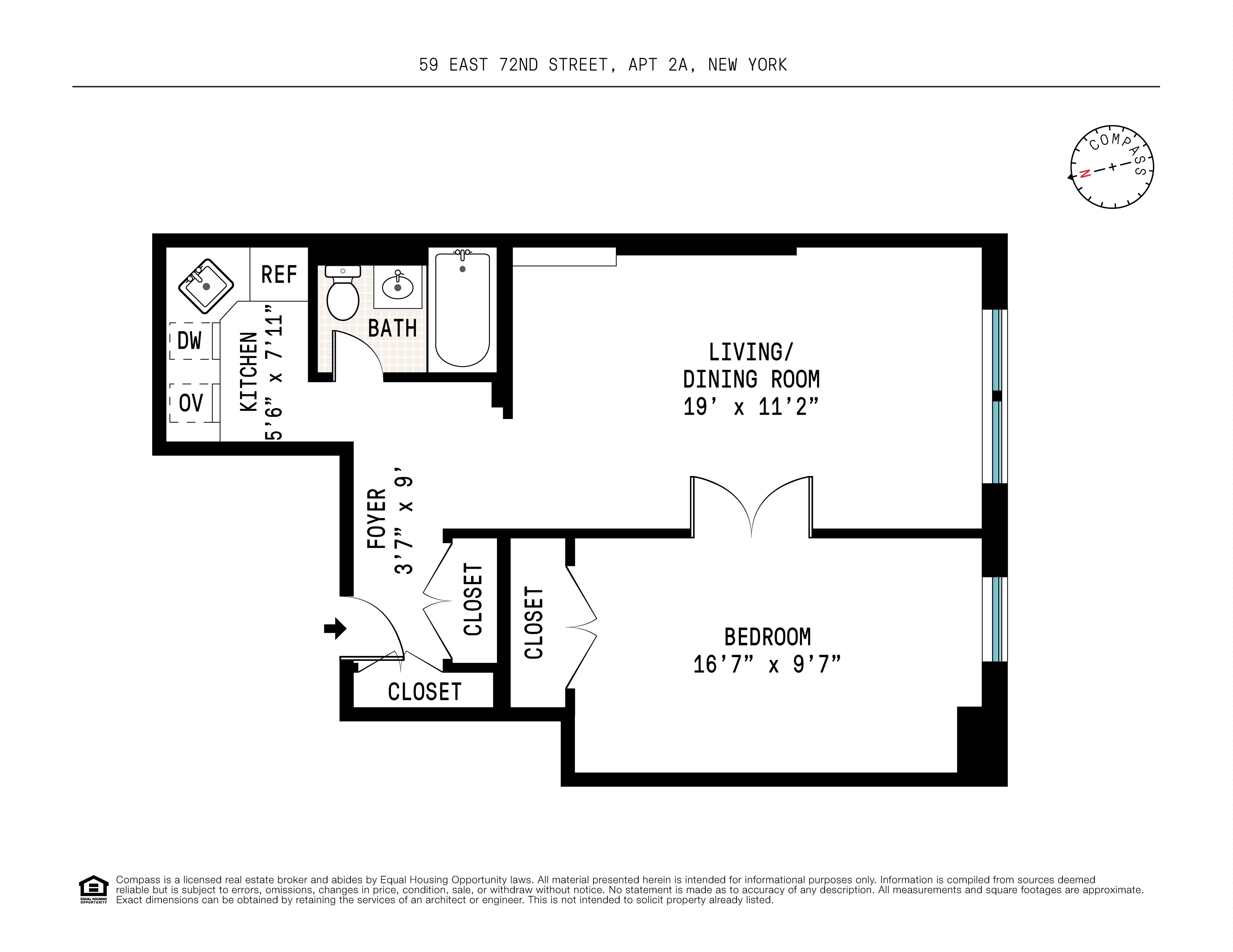 Floorplan for 59 East 72nd Street, 2A