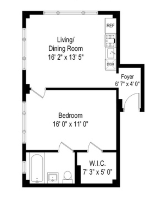 Floorplan for 170 West 74th Street, 206