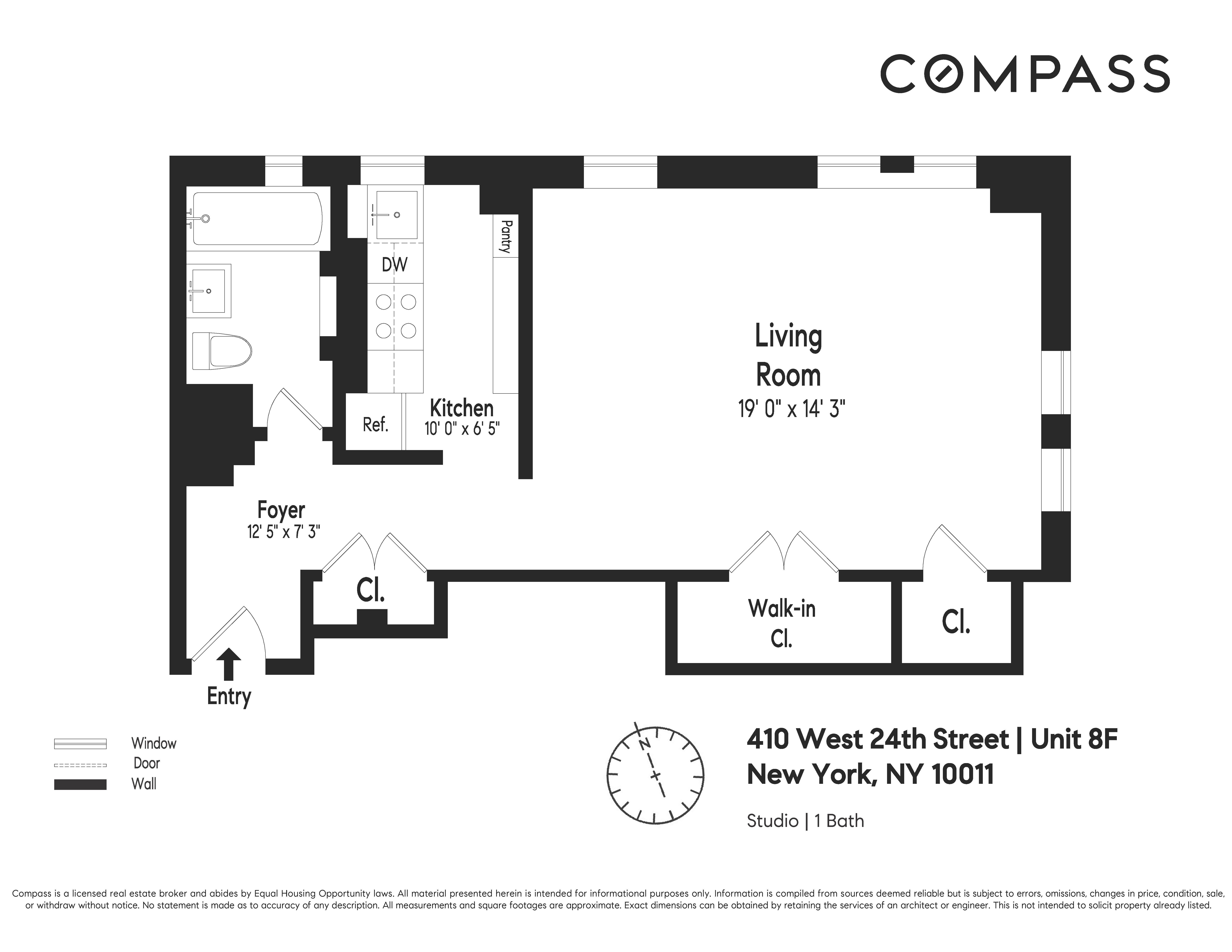 Floorplan for 410 West 24th Street, 8F