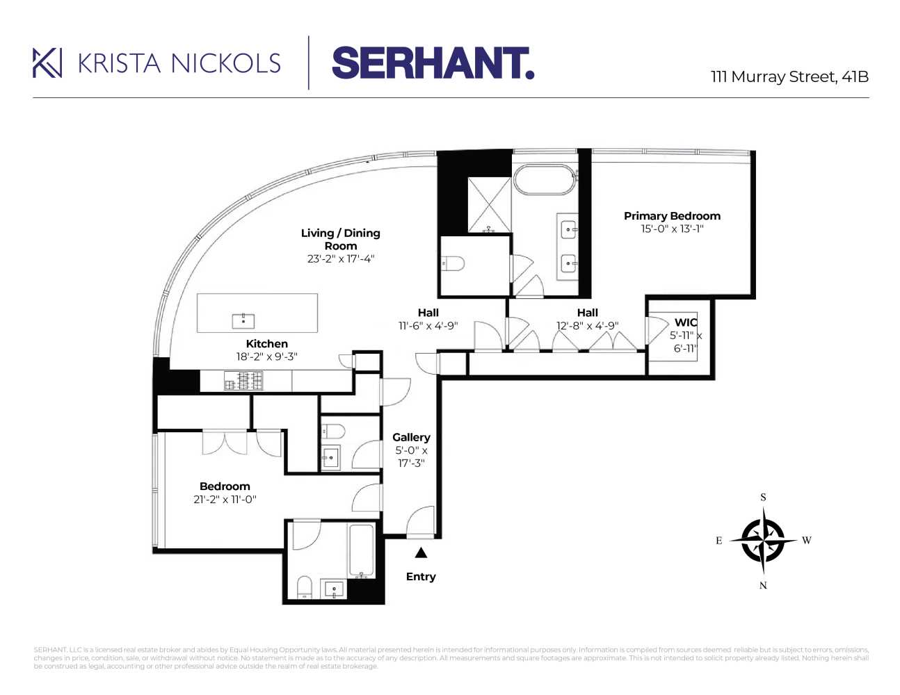 Floorplan for 111 Murray Street, 41B