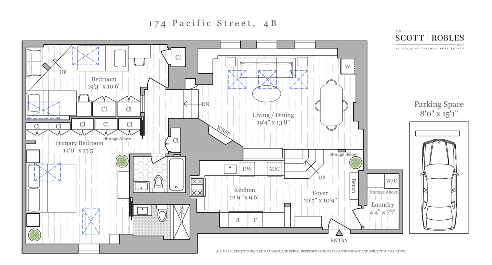 Floorplan for 174 Pacific Street, 4B