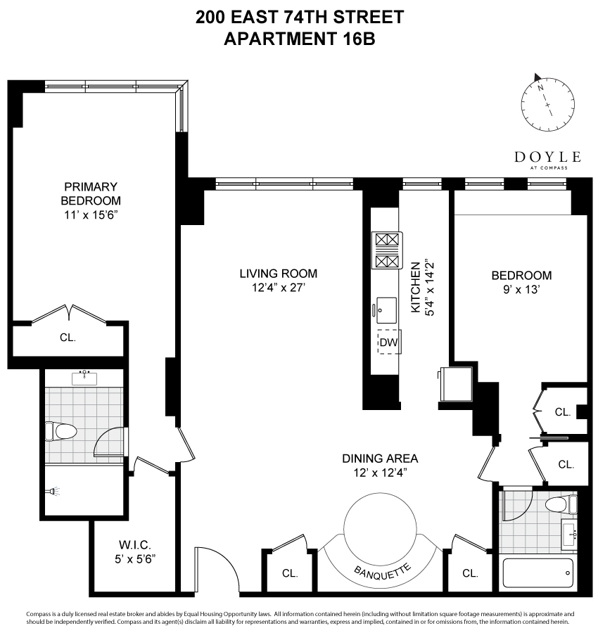 Floorplan for 200 East 74th Street, 16B