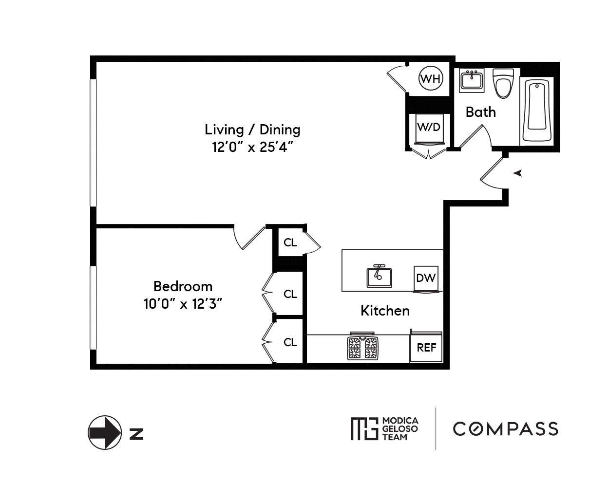 Floorplan for 328 Central Avenue, 3B