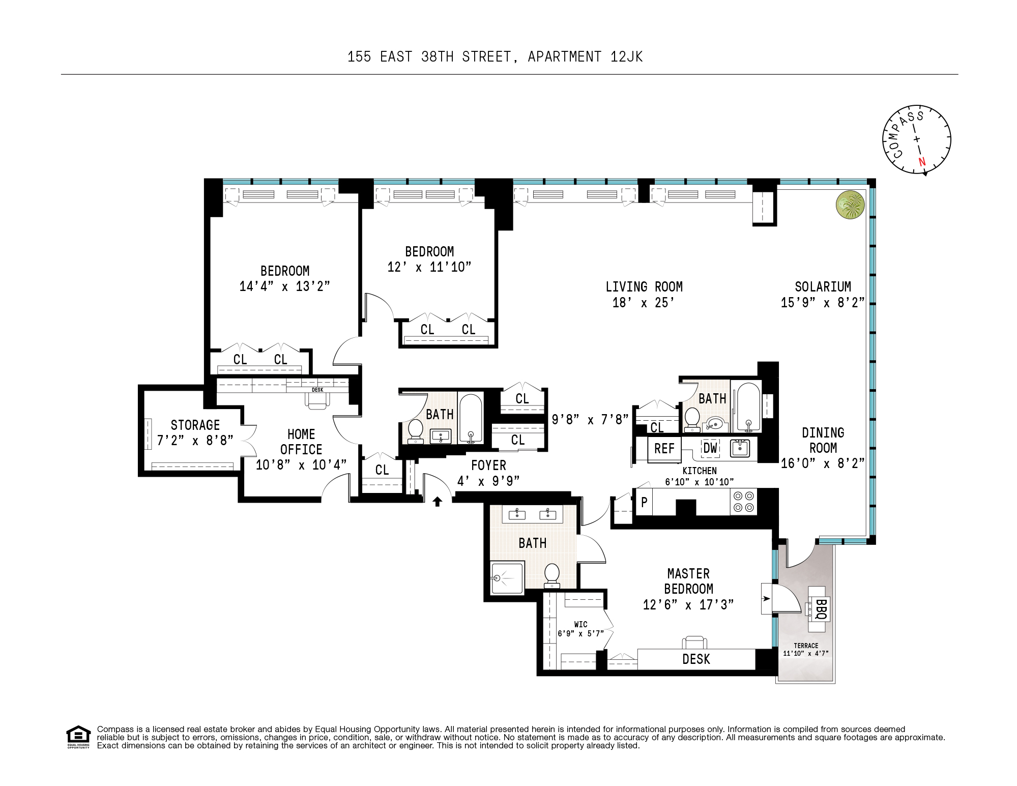 Floorplan for 155 East 38th Street, 12K