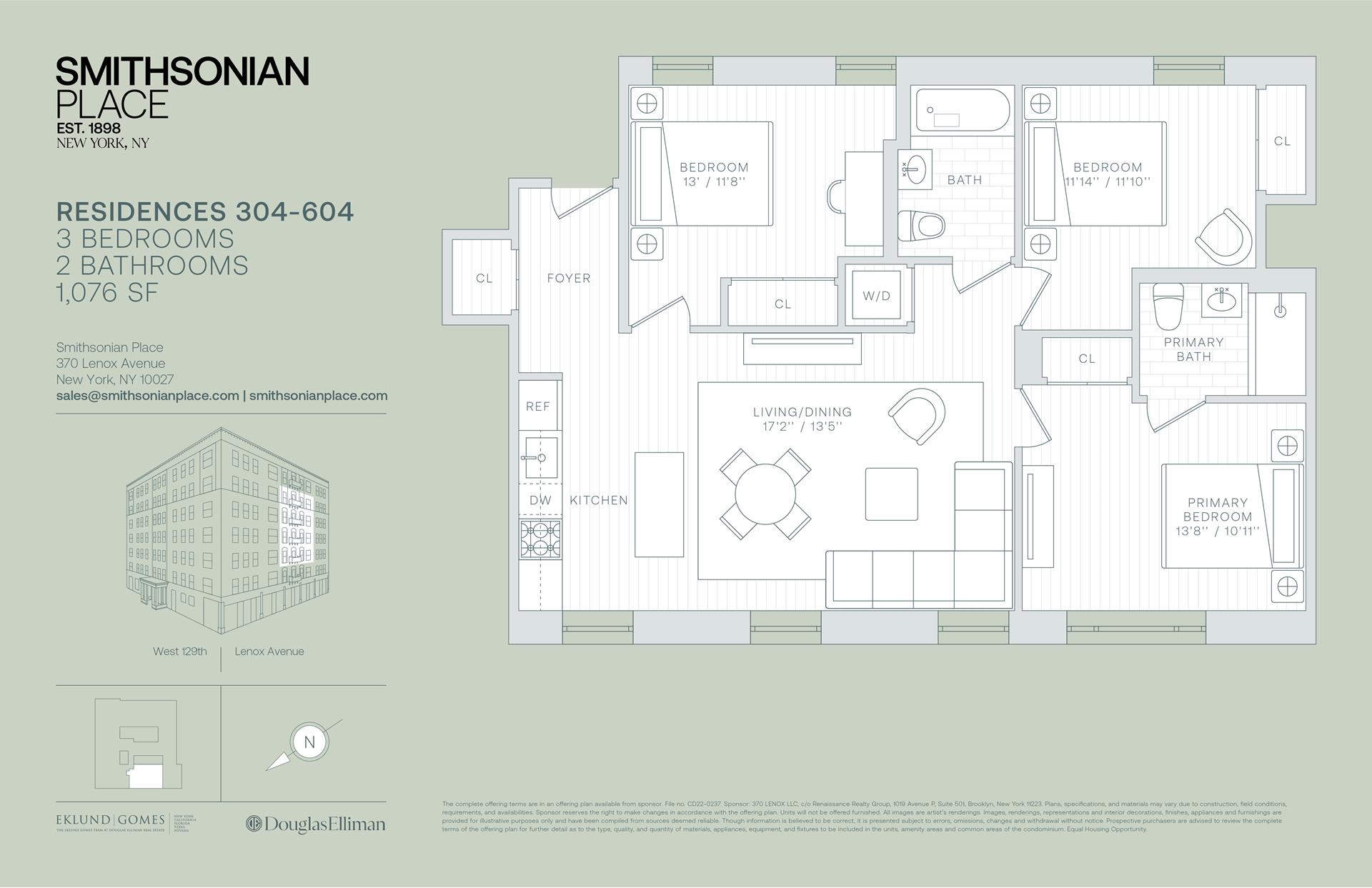 Floorplan for 370 Lenox Avenue, 304