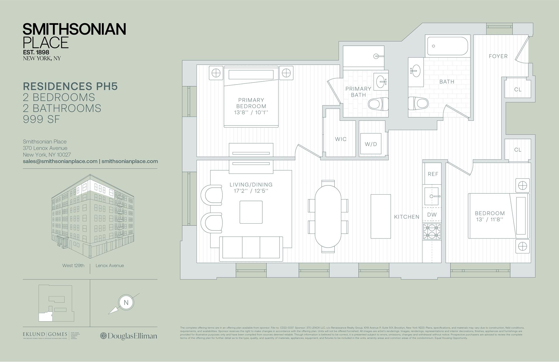 Floorplan for 370 Lenox Avenue, PH5