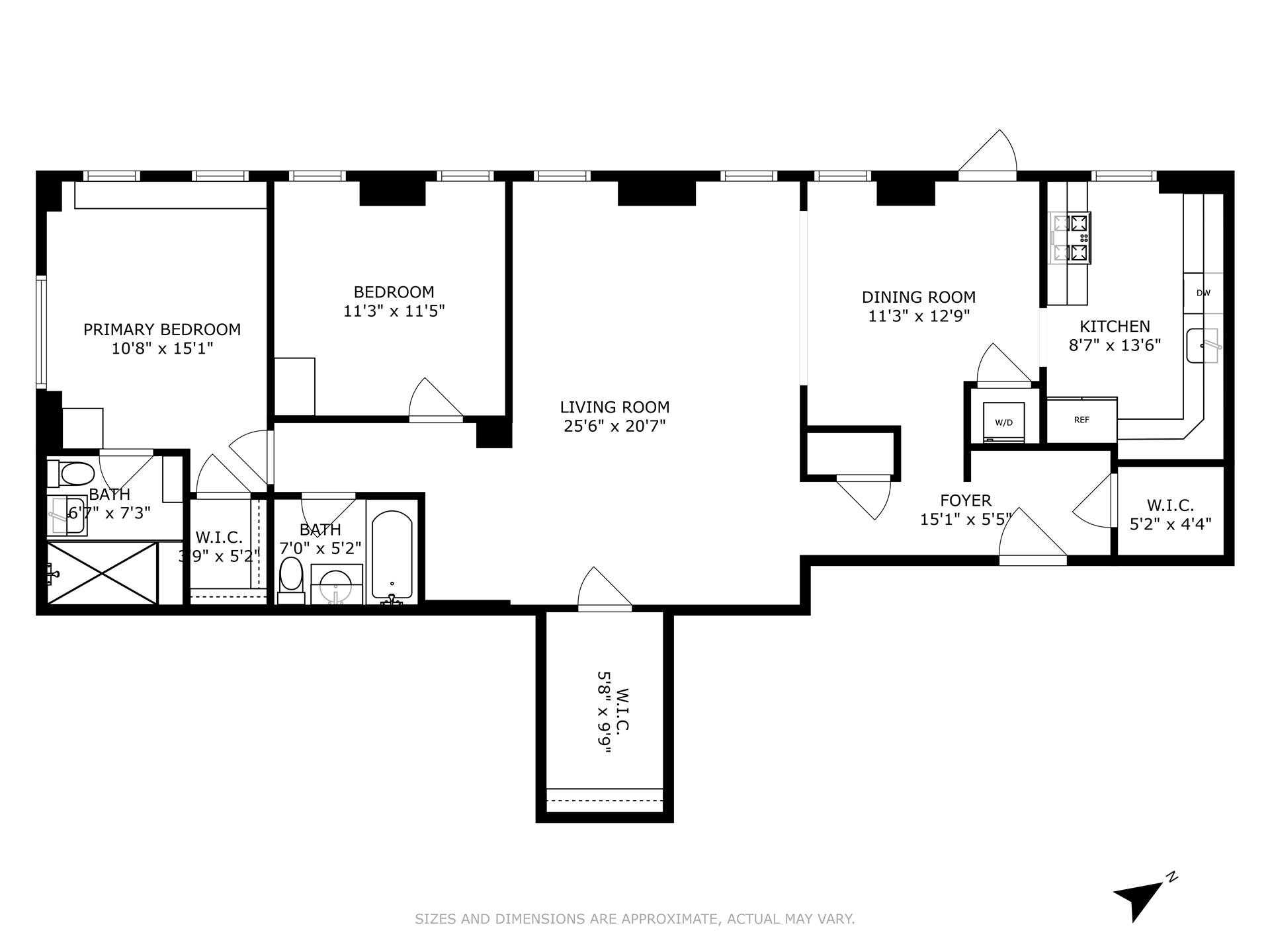 Floorplan for 444 Central Park, 1F